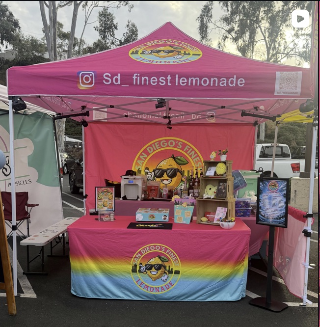 San Diego's Finest Lemonade booth at a community pop-up